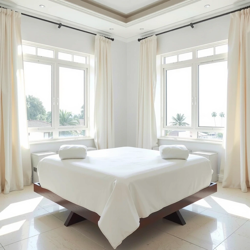 Bright, clean bedroom interior