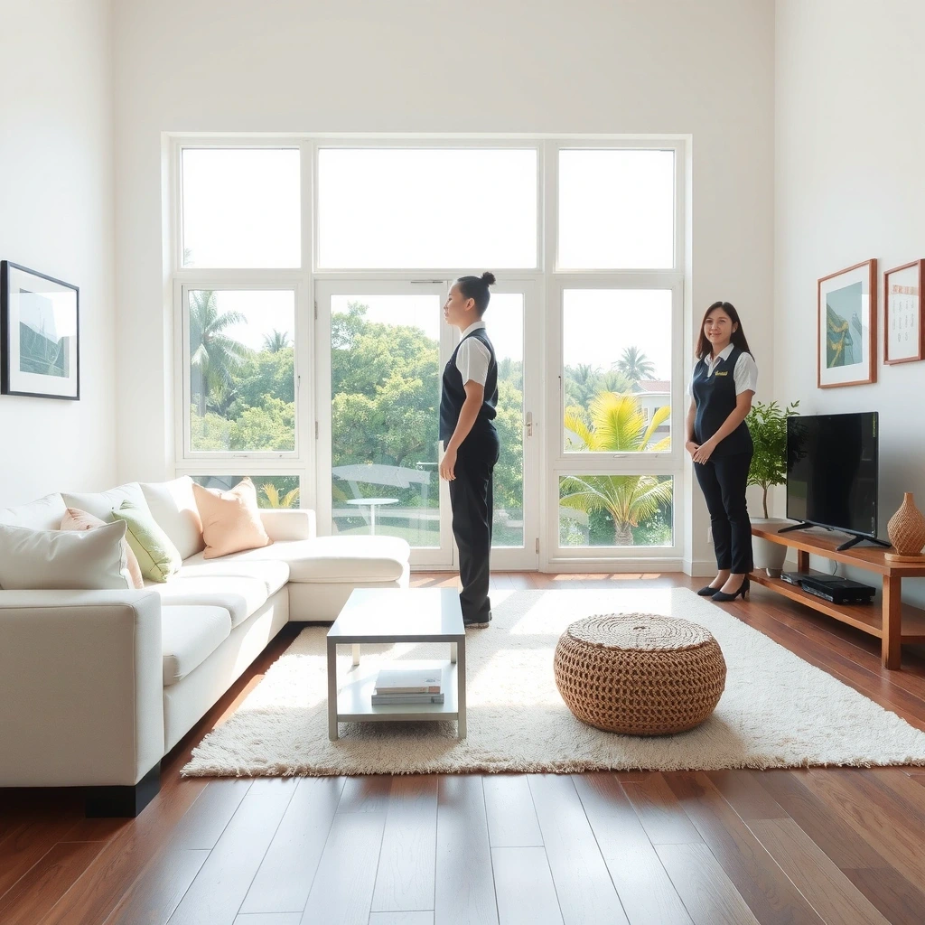 Bright sunlit living room
