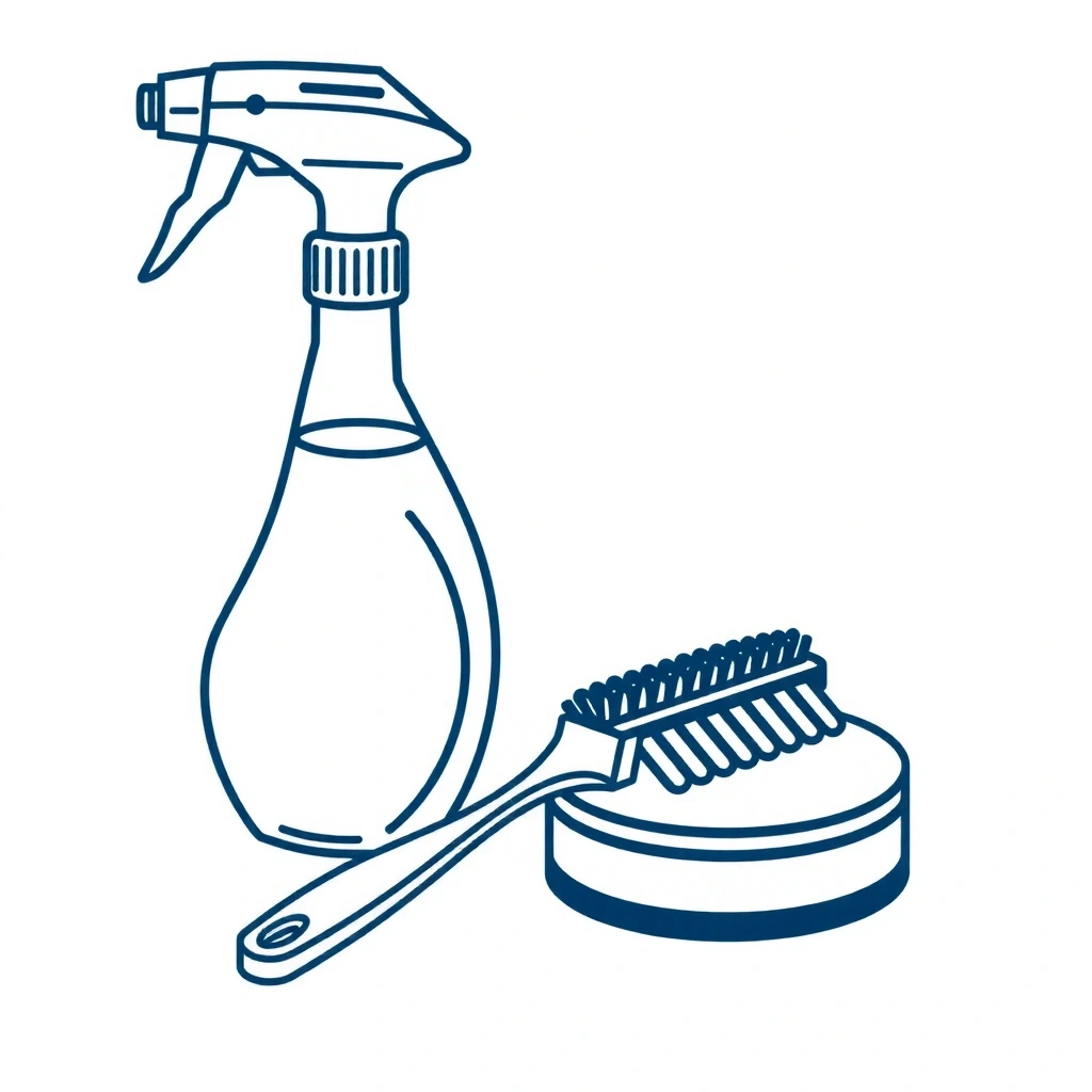 Cleaning tools icon set