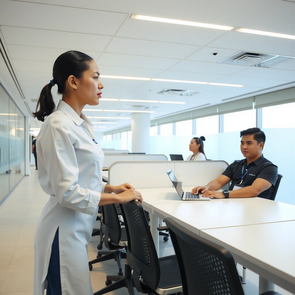 Clean office workspace